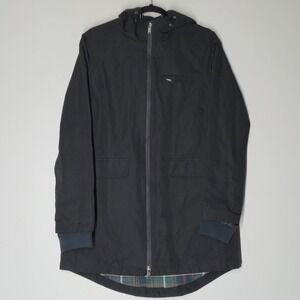 Pendleton Jacket Women's S Black Rain Flannel Lined Packable Hood Outdoors